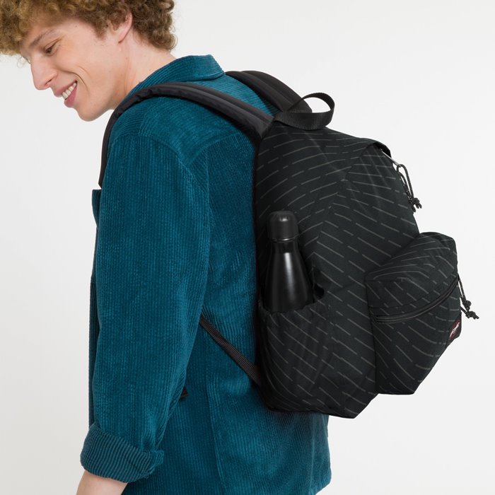 Eastpak Padded zippl egyszerű hátizsák kulacstartós laptoptartós geo csíkos