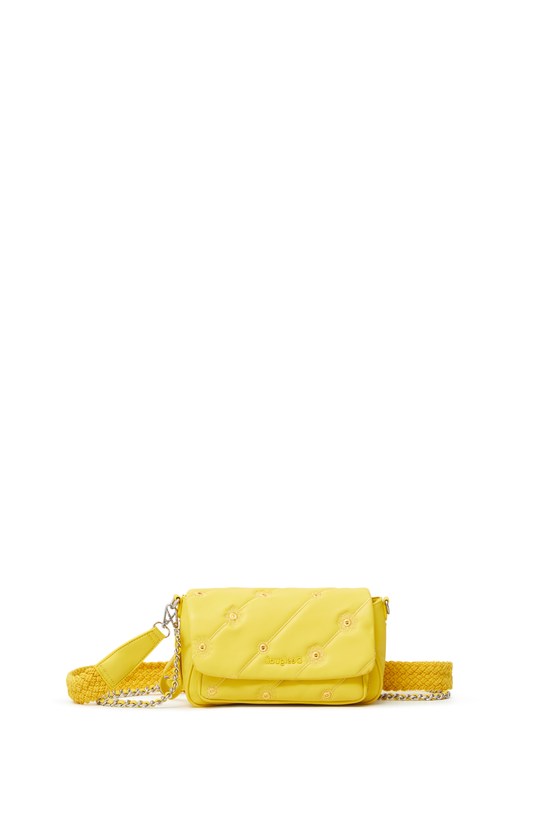 Desigual átvetős kis táska fedeles köves citromsárga