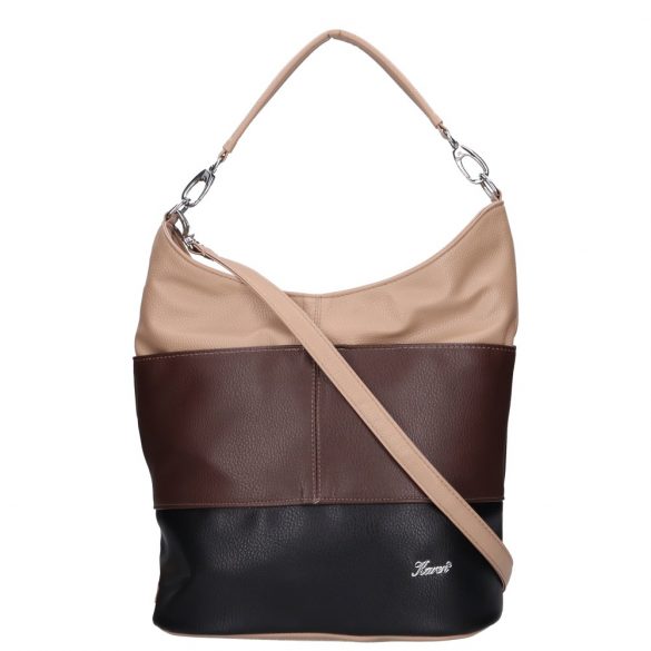 Karen négy zsebes női táska nagy táska többszínű barna