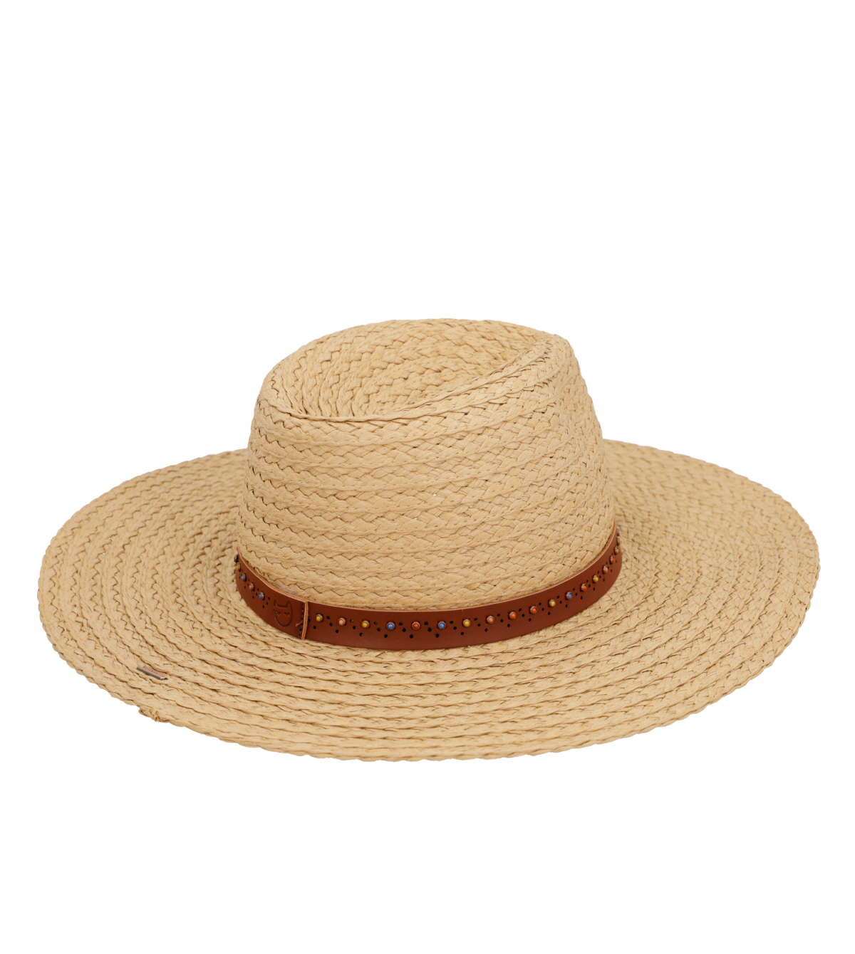 Anekke sombrero fazonú szalmakalap drapp