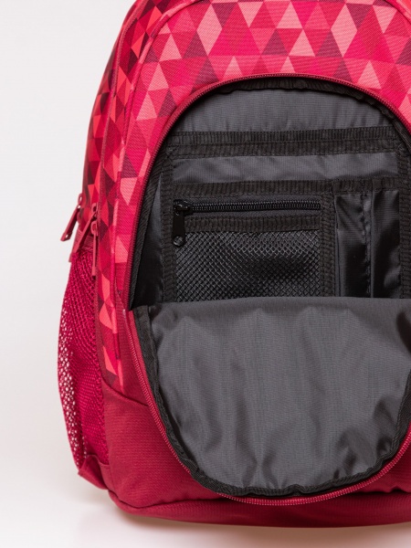 HeavyTools 3 zsebes hátizsák laptoptartós plusz biztonsági zsebes kulacstartós cseresznyepiros