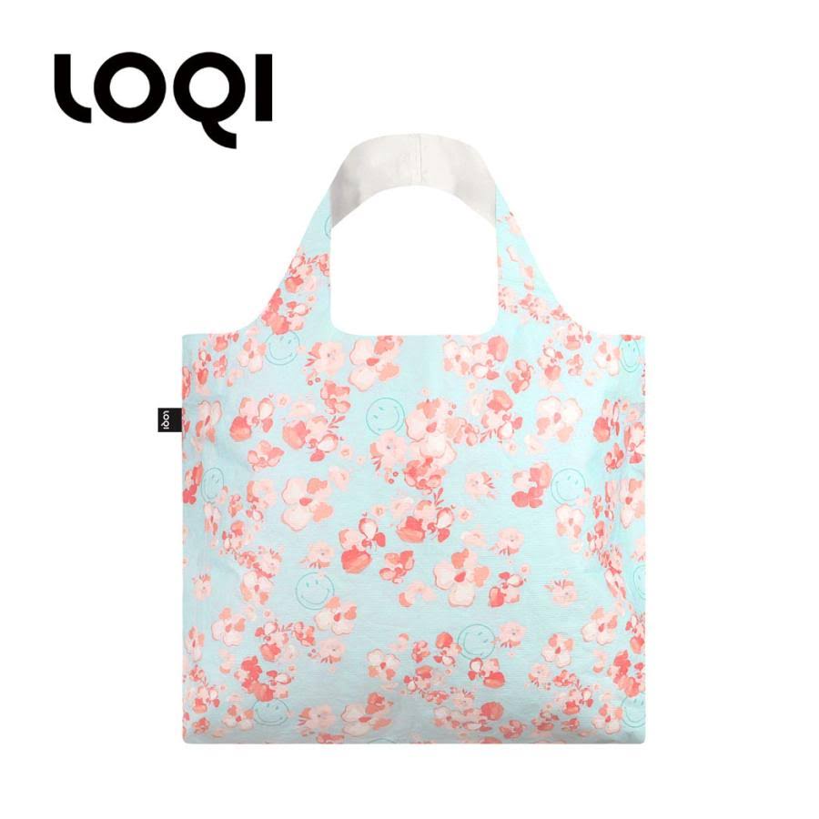 LOQI bevásárló táska smiley virágok