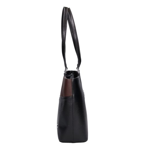 Karen merev falú vállon hordható táska fekete-barna 9283