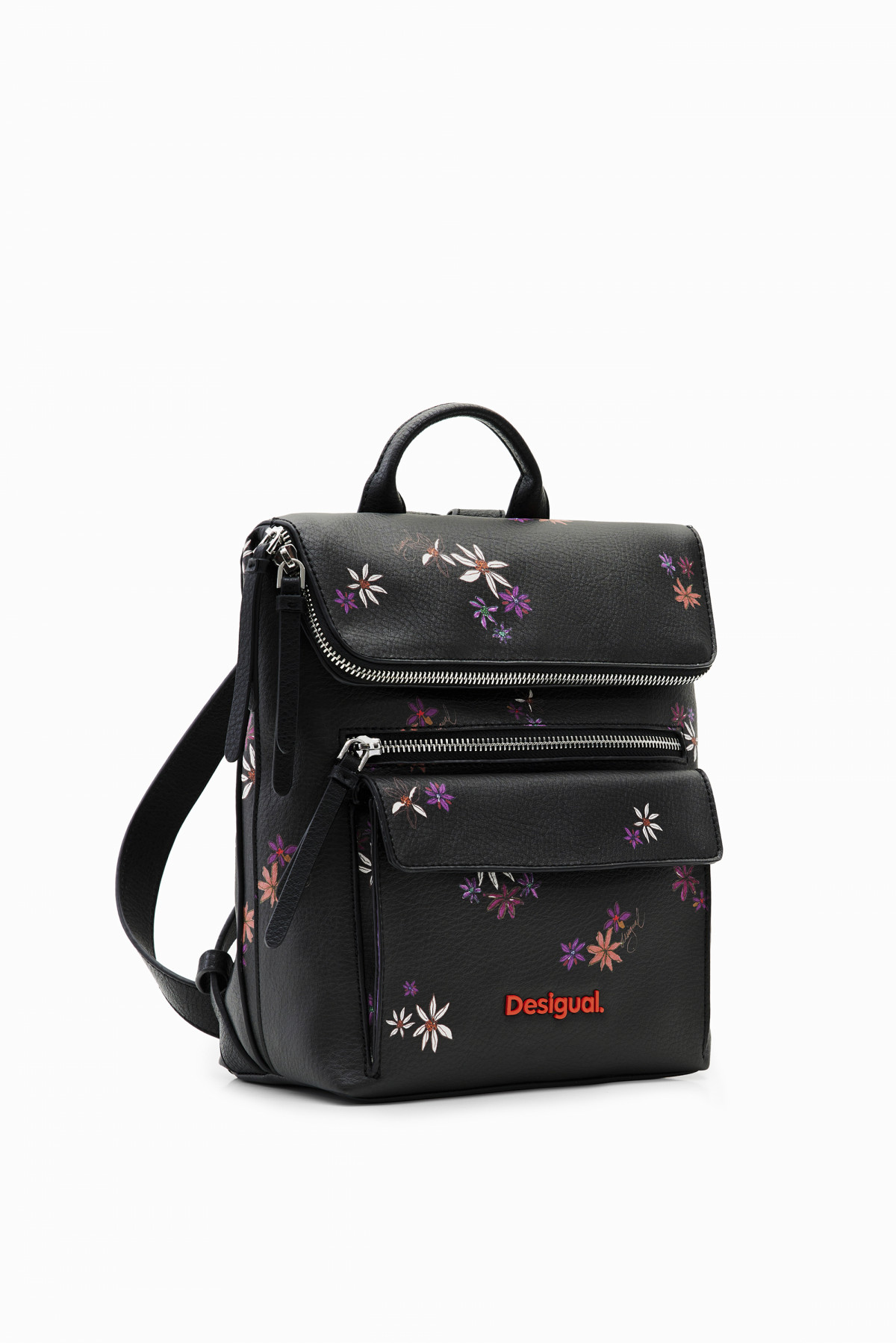Desigual fedeles kis hátizsák virágos fekete