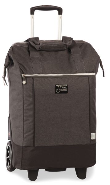 Punta kézipoggyász gurulós bevásárló táska nagy kerekű sötétszürke