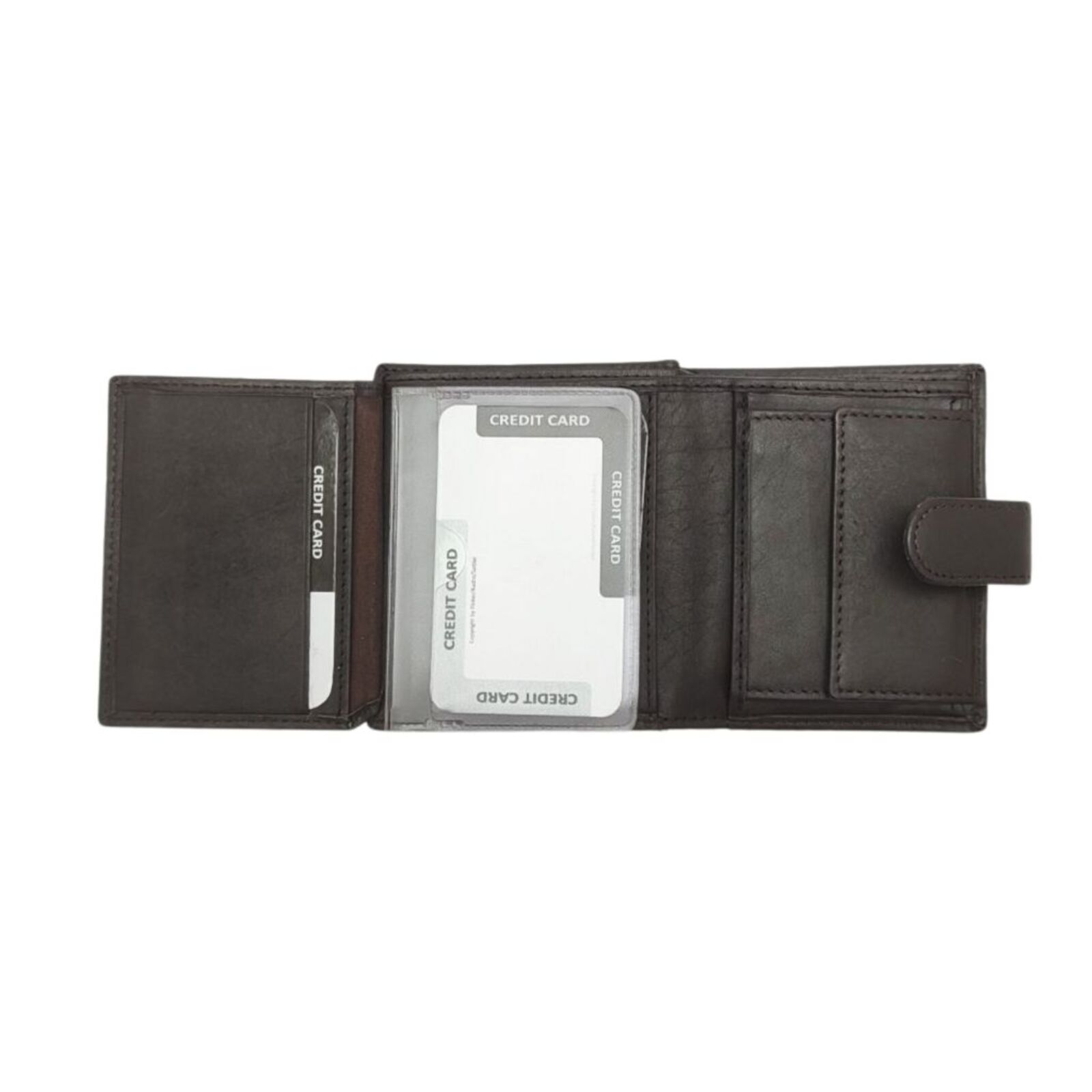 Choice női kártyatartós pénztárca bőr álló barna