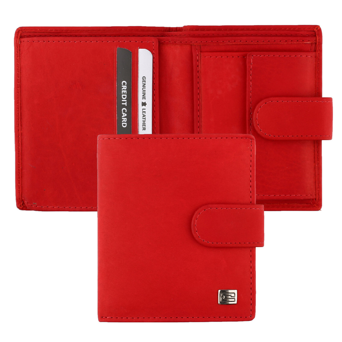 Choice női kártyatartós pénztárca bőr álló piros