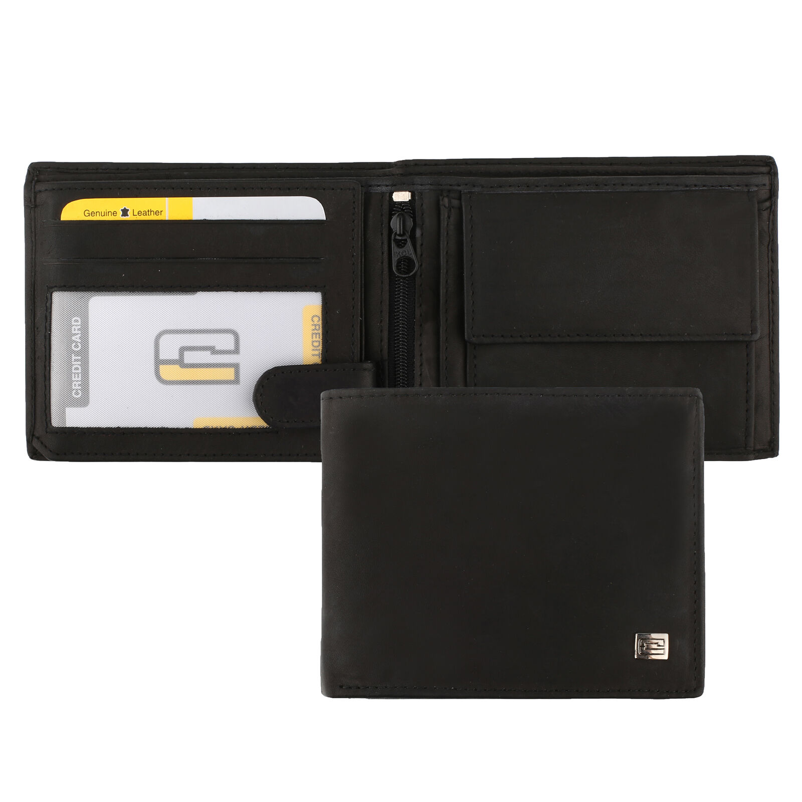 Choice férfi kapcsos fényképtartós pénztárca fekete