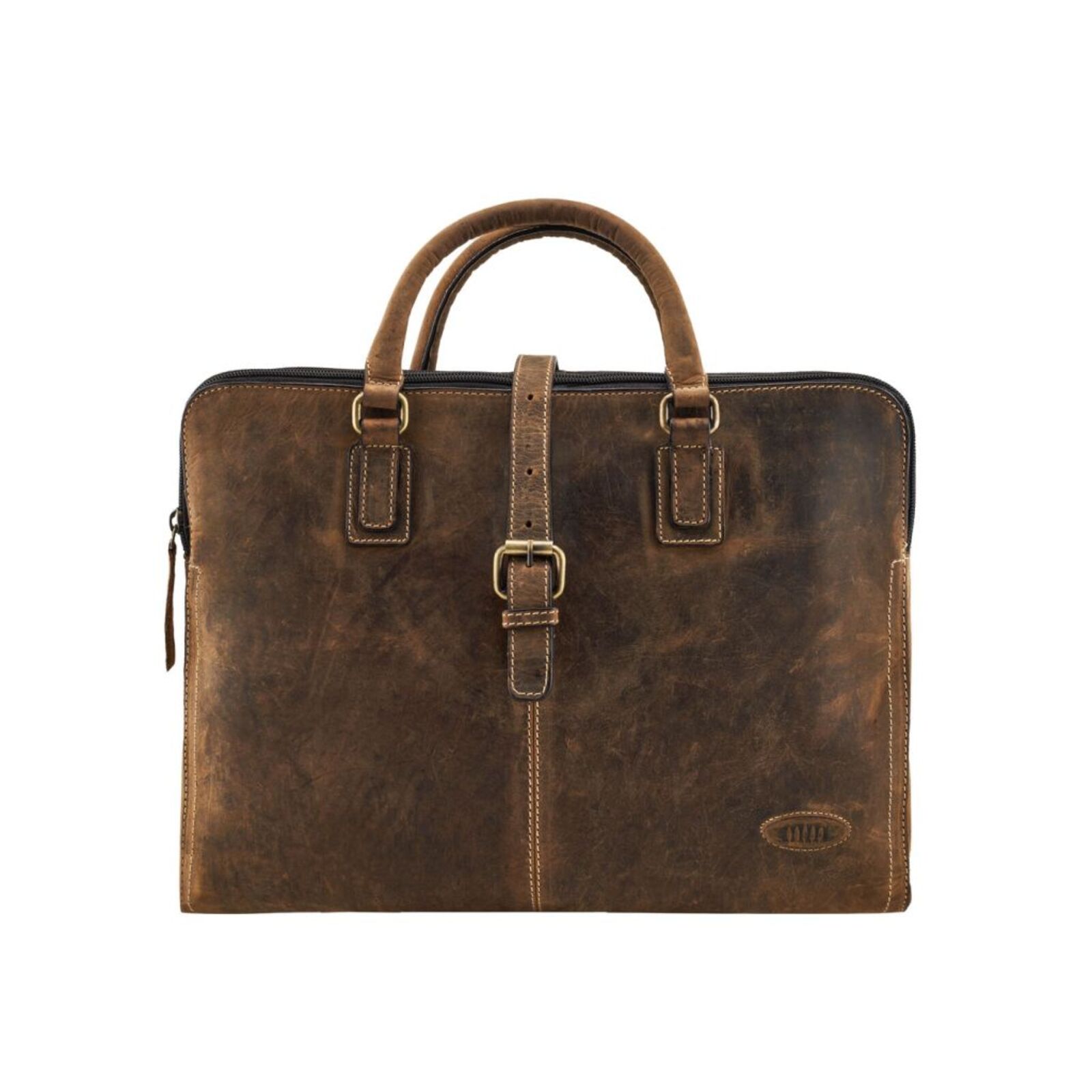 Giorgio Carelli háromrészes férfi zsírosbőr laptoptáska