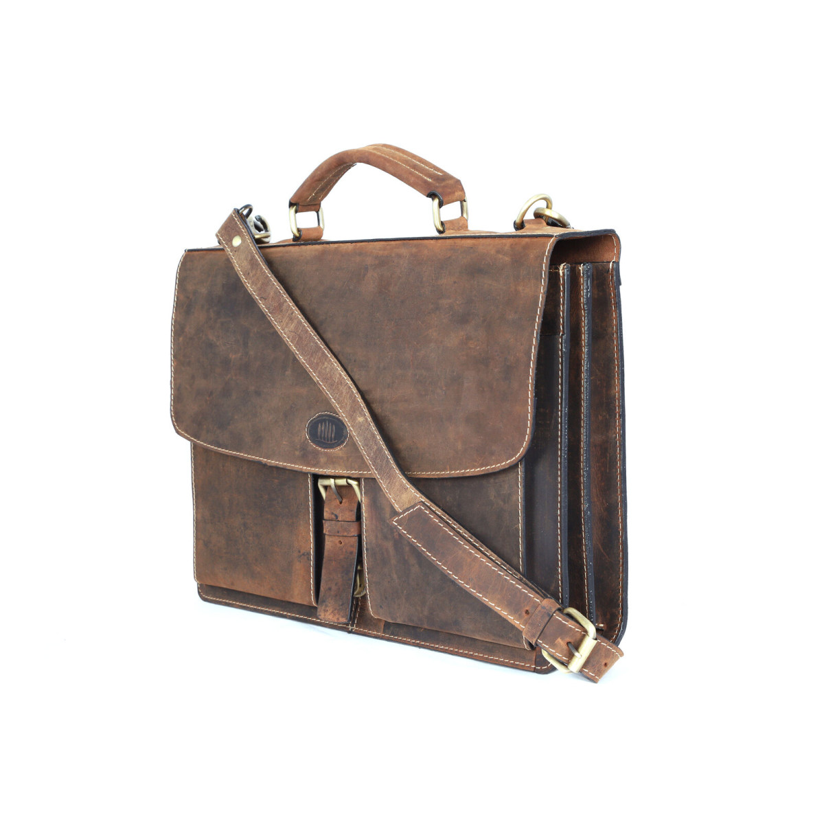 Giorgio Carelli kis méretű zsírosbőr férfi aktatáska