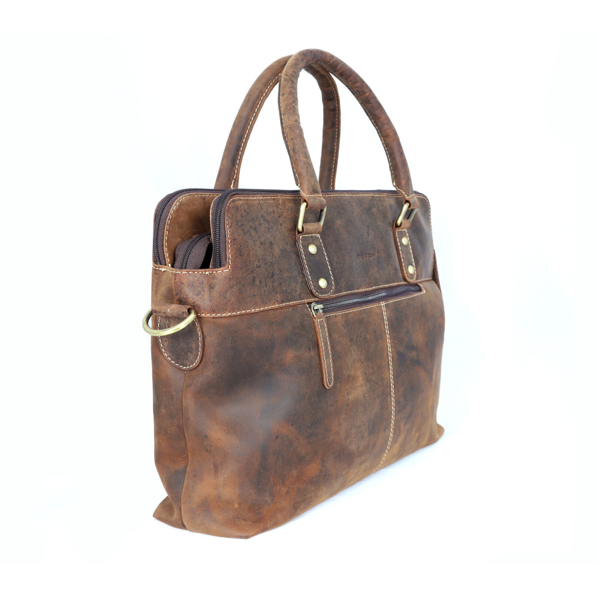 Giorgio Carelli zsírosbőr férfi laptoptáska hosszúpánttal