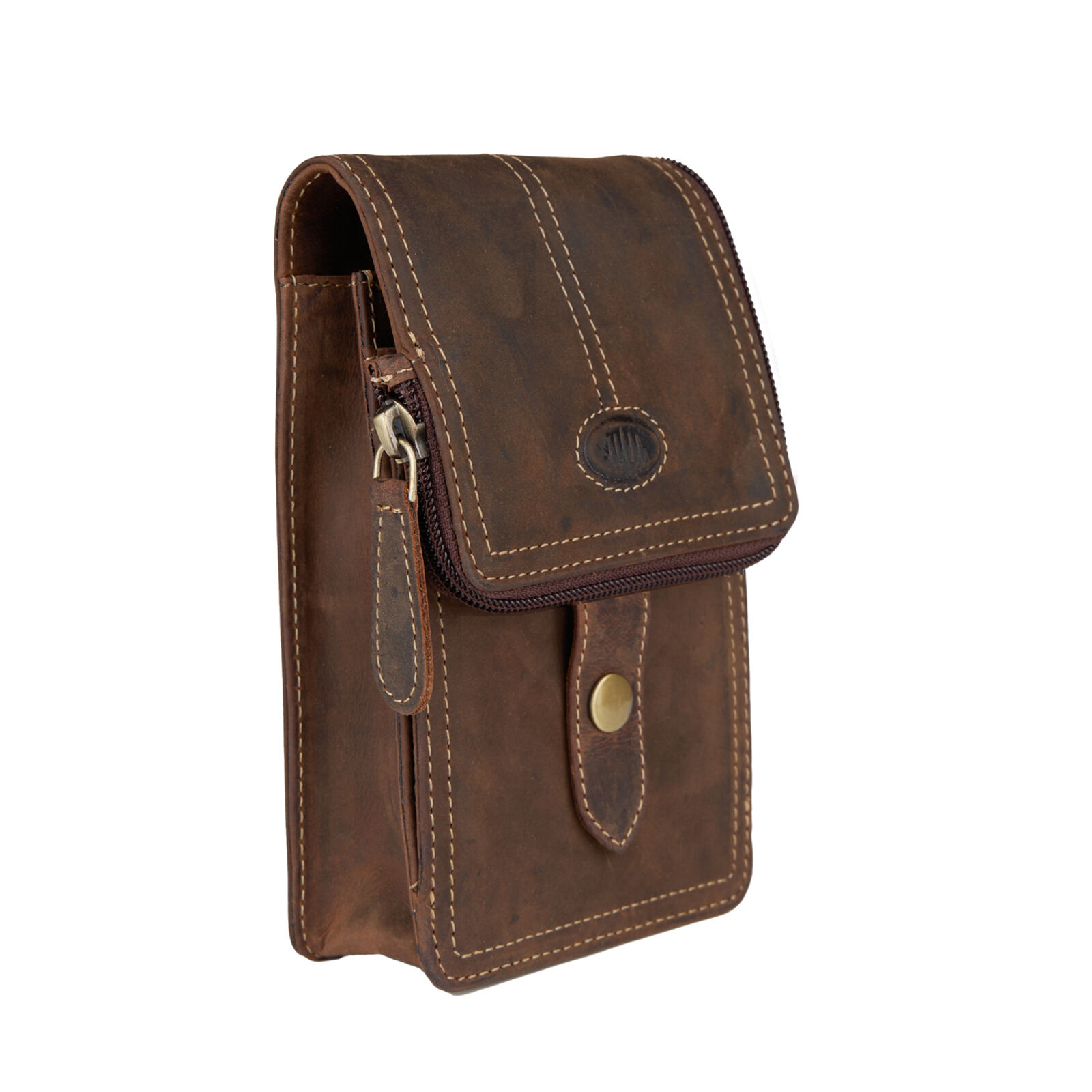 Giorgio Carelli övre akasztható férfi zsírosbőr övtáska