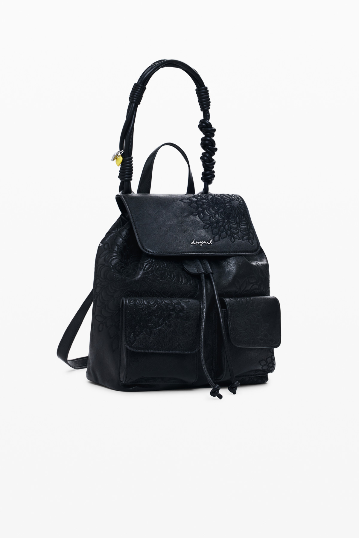 Desigual fedeles hátizsák hímzett fekete