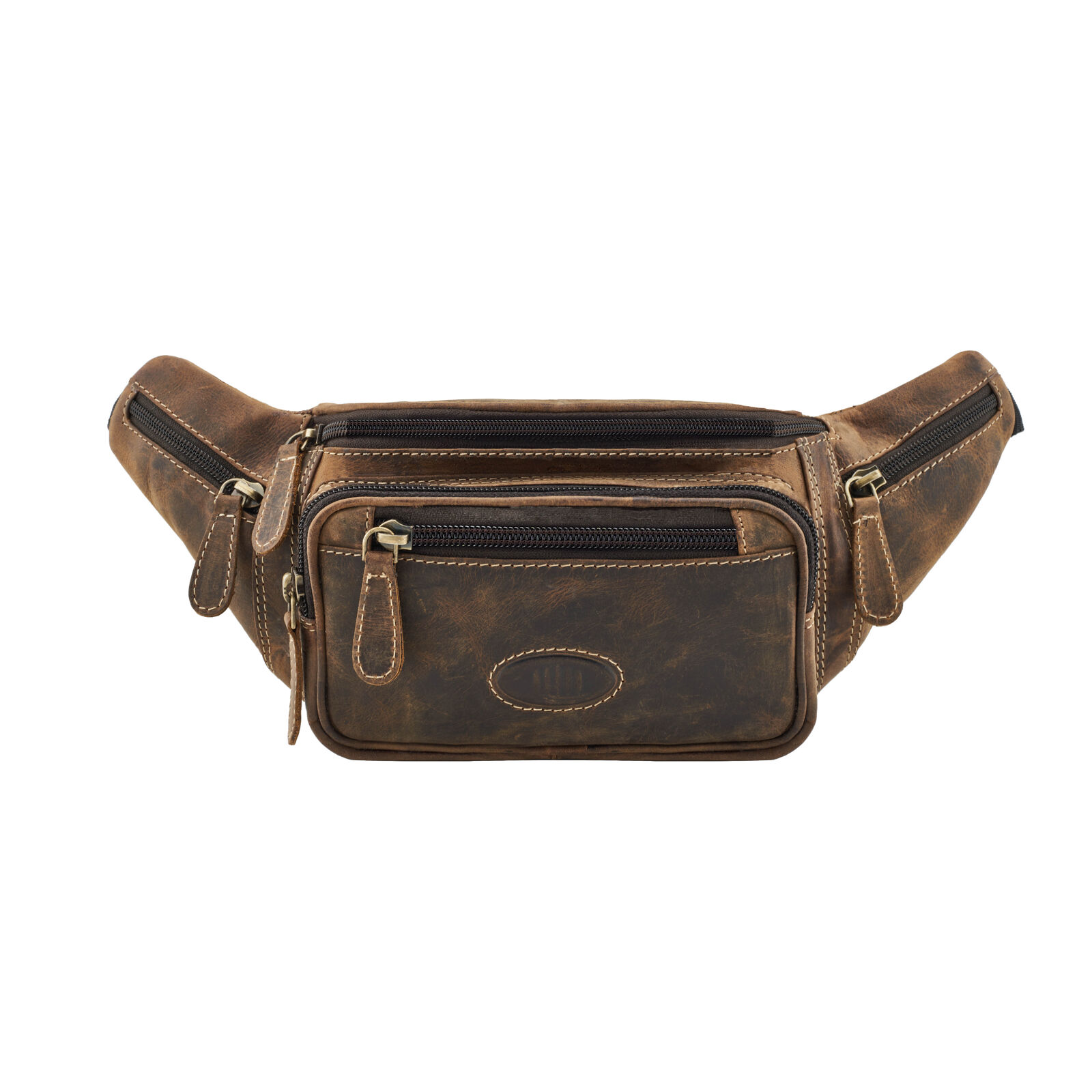 Giorgio Carelli bőr övtáska sok zsebes zsírosbőr