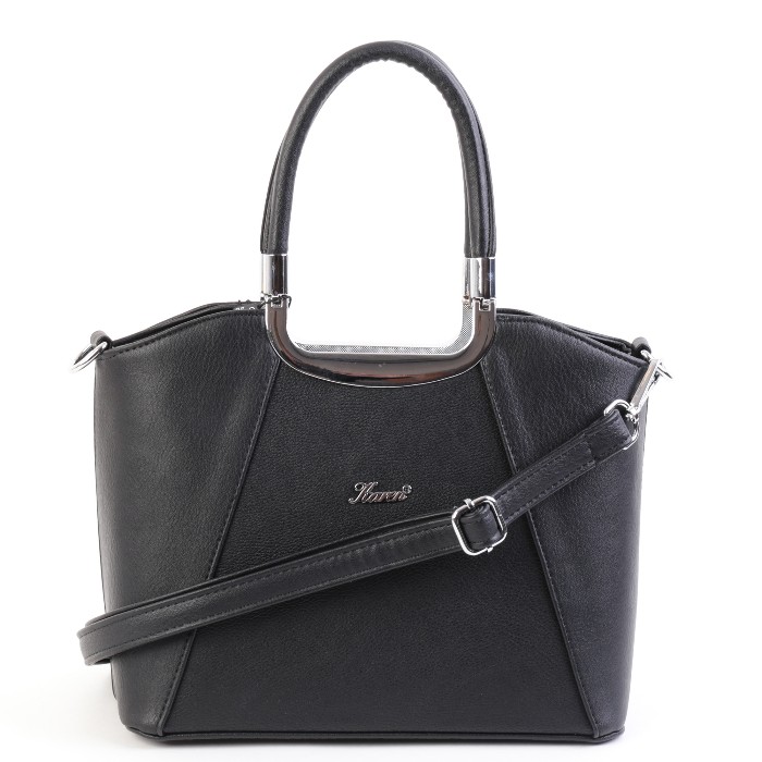 Új Karen merevfalú női táska fekete 9251 bis