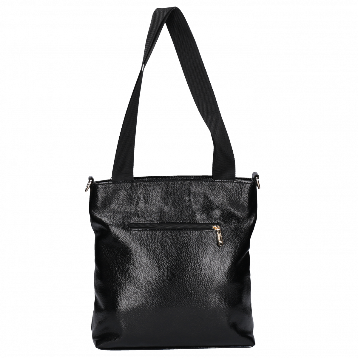 Karen shopper táska elöl zsebes fekete/ezüst 2322