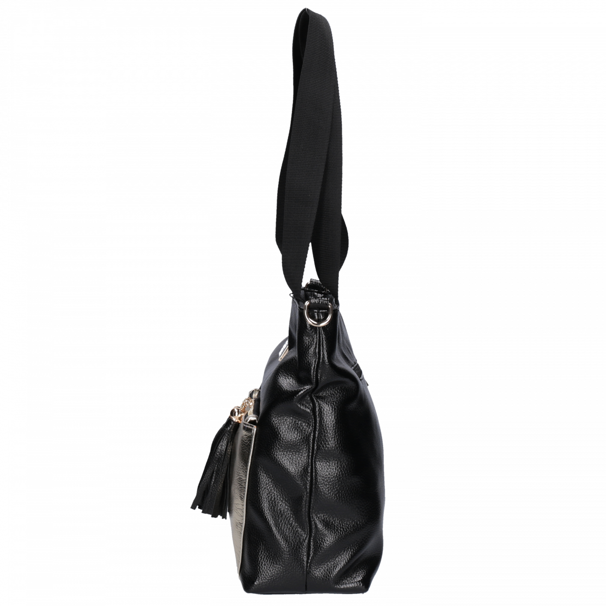 Karen shopper táska elöl zsebes fekete/rozé 2322