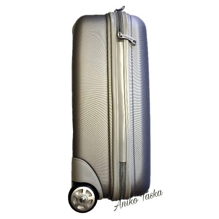 Kézipoggyász bőrönd ezüstszínű 